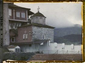 Image représentant Mont Athos, Vatopédi, Extérieur d'une petite Cellule