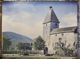 Image représentant France, Ammerschwihr, La Vieille Porte et le nid de Cigognes