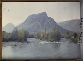 Image représentant L'Ariège vers l'aval et le Soudour, vue prise de Pont