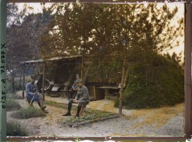 Image représentant Cagna des officiers de la première batterie du 16e d'artillerie