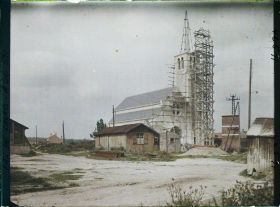 Image représentant France, Farbus, Eglise en reconstruction