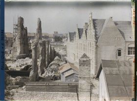 Image représentant Belgique, Ypres, Ruines de St Jacques et reconstruction