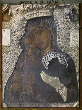 Image représentant Turquie, Mont Athos, Vatopédi, Icône Vierge et Enfant