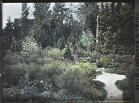 Image représentant Rocaille située près du sorinto et d'un pont du " sanctuaire japonais " ; vue en direction du quai