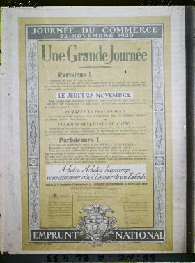 Image représentant Affiche pour l'emprunt national de 1920, Le Journée du Commerce du jeudi 25 novembre