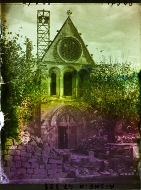 Image représentant France, Vailly, Façade de l'Eglise restaurée