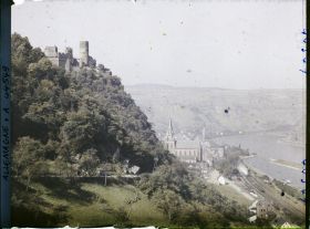 Image représentant Allemagne, Oberwesel, Ruines du Schonbourg et le Rhin