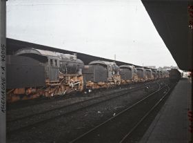Image représentant Prusse, Essen, Voies encombrées de 12 locomotives neuves