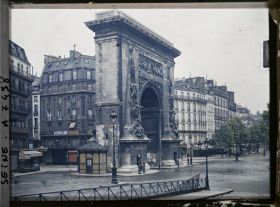 Image représentant La porte St -Denis vue de la rue de Cléry