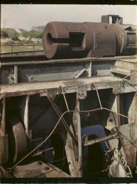 Image représentant Belgique, Ostende, Batterie Deutschland, Détails de l'arrière de la 2e pièce de droite