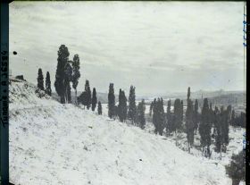 Image représentant Turquie, Constantinople - Eyoub, Cimetière d'Eyoub - Le Cimetière sous la neige