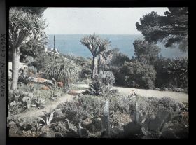 Image représentant Villa Kahn - le jardin et la terrasse de la villa à l'arrière-plan