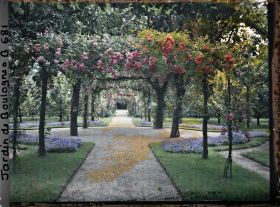 Image représentant Axe central du verger-roseraie vu en direction du jardin anglais, près du rond-point côté dépendance