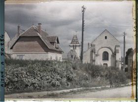 Image représentant France, Condé s/ Aisne, Nouvel aspect du pays vers l'Eglise