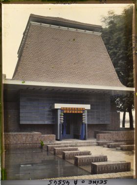 Image représentant L'Exposition des arts décoratifs, Pavillon de la Hollande, l'entrée