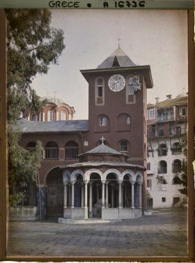 Image représentant Turquie, Mont Athos, Vatopédi, Tour de l'Horloge