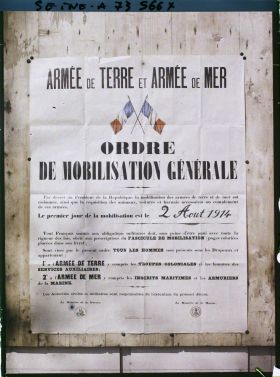 Image représentant Affiche de la mobilisation générale du 2 Août 1914