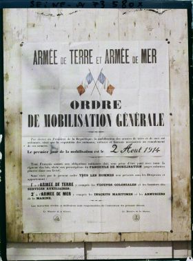 Image représentant Affiche de la mobilisation générale du 2 Août 1914