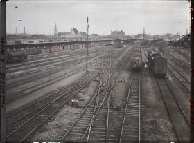 Image représentant Prusse, Dortmund, Une vue sur les voies vers la Ville