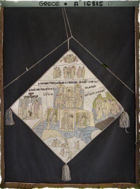 Image représentant Mont Athos, Iviron, Etoffe en losange