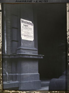 Image représentant Prusse, Duisbourg, Affiche de la proclamation de la République à la Poste