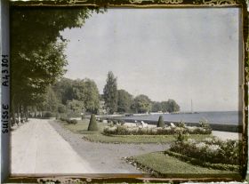 Image représentant Le quai Wilson, le Léman et le parc Mon Repos