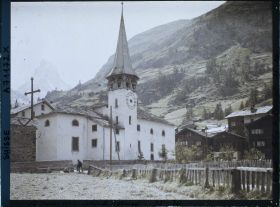 Image représentant L'église devant le Cervin