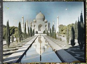 Image représentant Le grand canal axial et le mausolée du Taj Mahal
