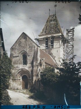 Image représentant France, Condé s/ Aisne, Façade de l'Eglise