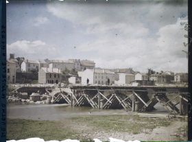 Image représentant France, Nomény, Le Pont sur la Seille et rive droite