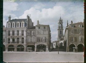 Image représentant France, Pont à Mousson, Rue St Laurent et Place du Roch