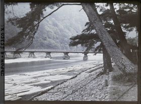 Image représentant Pont Togetsukyô et flottage du bois sur la rivière Hozugawa