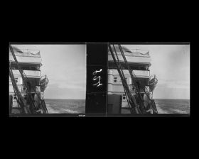 Image représentant La partie centrale du navire où se trouvent les cabines des passagers des 1eres et secondes classes