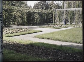 Image représentant Partie du jardin français proche du verger-roseraie, vue en direction de la serre