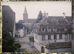 Image représentant France, Wissembourg, L'Eglise et grande Maison