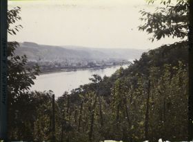 Image représentant Allemagne, Capellen, Vue gle vers Neederlanhnstein et Braubach