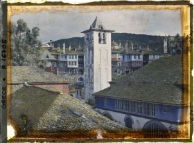 Image représentant Turquie, Mont Athos, Vatopédi, Cour du Monastère