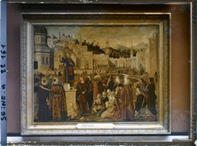 Image représentant La Prédication de saint Etienne à Jérusalem, Carpaccio, musée du Louvre