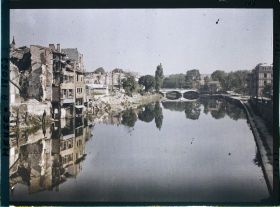 Image représentant France, Verdun, La Meuse, vue prise du Pont du Théâtre