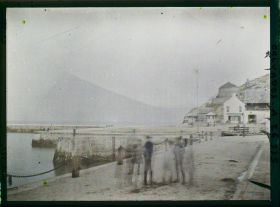 Image représentant La falaise et l'aiguille de la Poissonnerie (?)