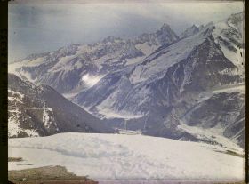 Image représentant Les Alpes, Vue prise de Planpraz Col de Balme ; Glacier du Tour, Aiguile du Tour, Aiguille du Chardonnet