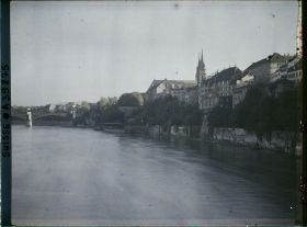 Image représentant La rive gauche du Rhin, le Münster et le Wettsteinbrücke
