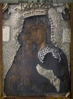 Image représentant Turquie, Mont Athos, Vatopédi, Icône Vierge et Enfant