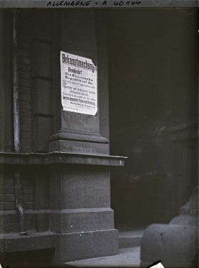 Image représentant Prusse, Duisbourg, Affiche de la proclamation de la République à la Poste