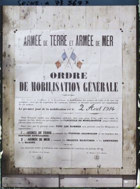 Image représentant Affiche de la mobilisation générale du 2 Août 1914