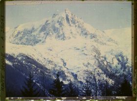 Image représentant France, Les Alpes -Vallée de Chamonix Soleil couchant s/l'aiguille du Midi
