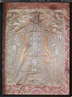 Image représentant Turquie, Hilendar,Etoffe donnée par la Princesse Euphémie en 1399