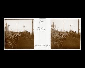 Image représentant Un pont (Shinbashi?) au dessus d'un canal