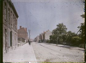 Image représentant France, Bailleul, Perspective sur la rue de la Gare