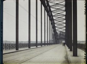 Image représentant Allemagne, Düsseldorf, Occupation Française Perspective s/ le Grand Pont du Rhin